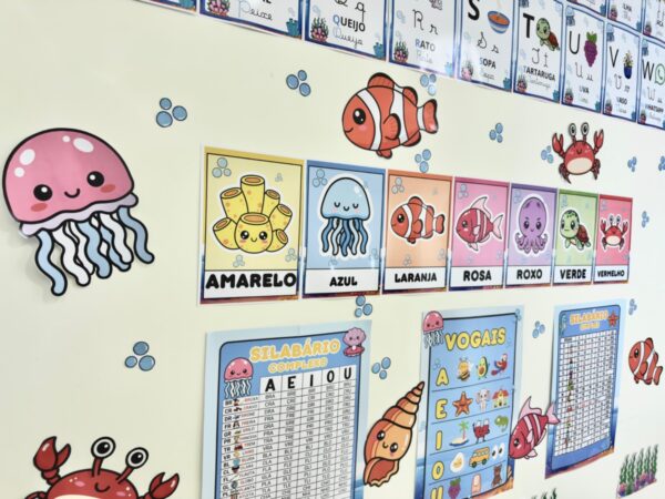 Kit sala de aula - Fundo do mar - Decoração para sala de aula