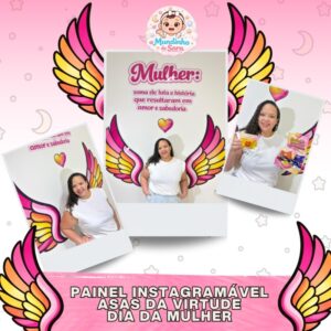 Asas da virtude - Painel instagramável - Dia da Mulher