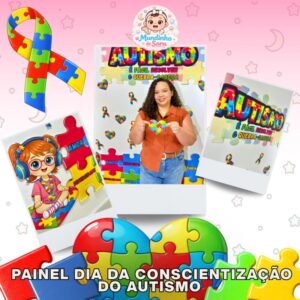 Painel Dia da conscientização do autismo - É fácil resolver o quebra cabeça