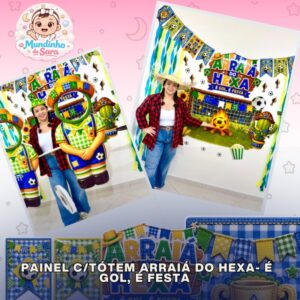Painel Arráia do Hexa - Festa Junina e copa