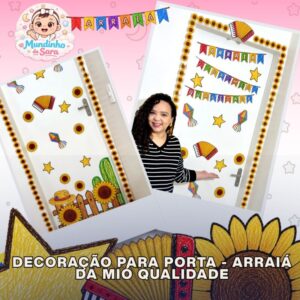 Decoração de porta - Arraiá da mió qualidade