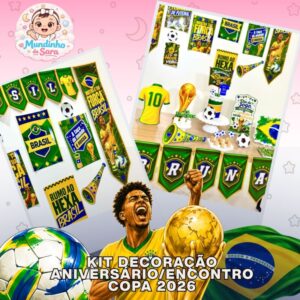 Kit decoração de festa - Copa 2026 - PDF para imprimir