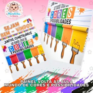 Painel Volta às aulas - Mundo cheio de cores