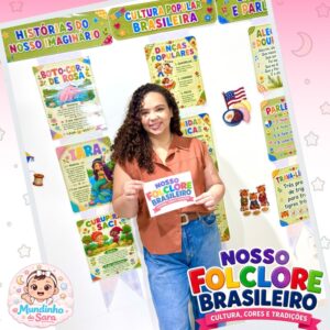 Kit Folclore Brasileiro com Painéis dos 4 Pilares e 4 Atividades – Arquivo em PDF